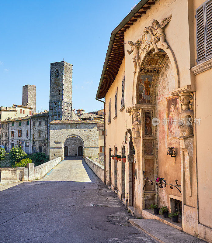 Roman Solestà Bridge in Ascoli Piceno, Marche Italy